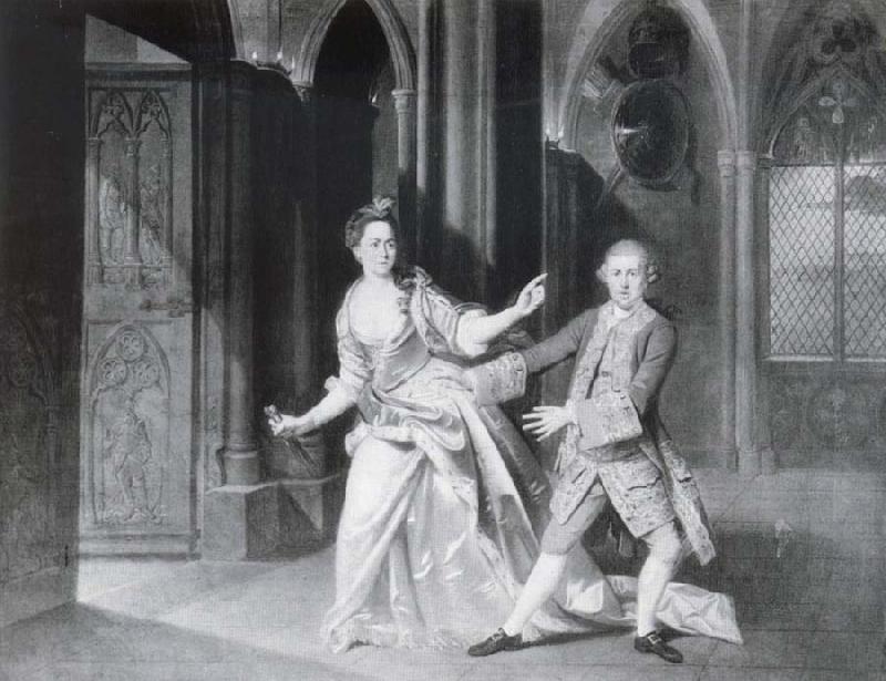 Johann Zoffany David Garrick as Macbeth and Hannah Pritchard as Lady Macbeth Sweden oil painting art